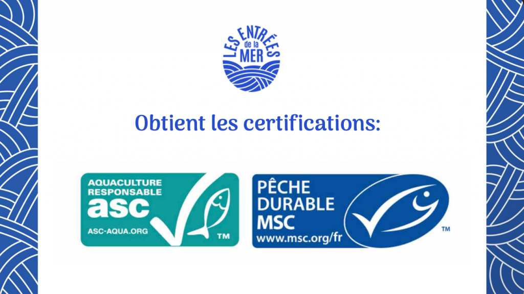 Labels ASC & MSC | Traiteur de la mer | Les entrées de la mer